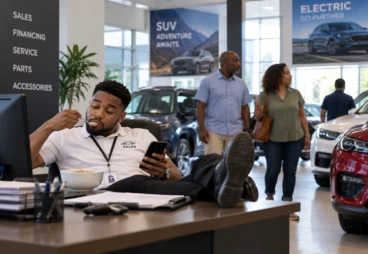 Distracted Dealership Salesperson Distracted Dealership Salesperson
